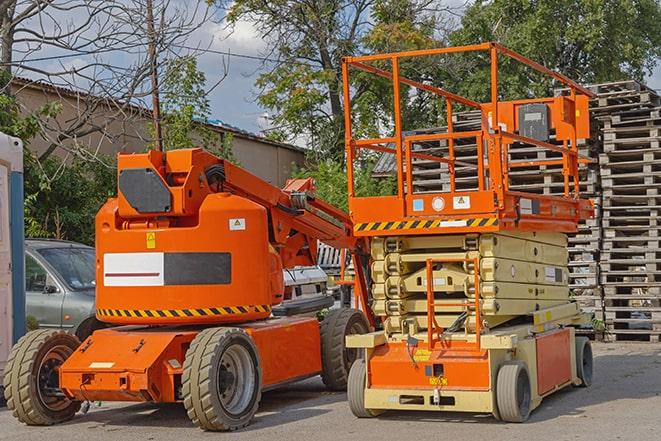 loading and unloading goods with a warehouse forklift in Hercules